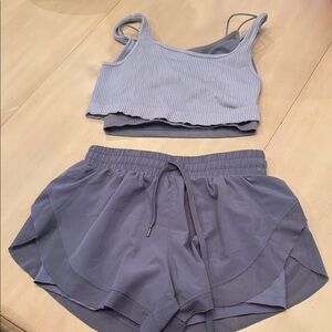 Aeropostale Light Blue Ribbed Set